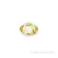 Diamant en pierre de Moisanite de couleur jaune clair